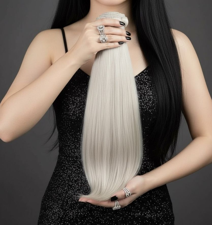 Echthaar Extensions färben